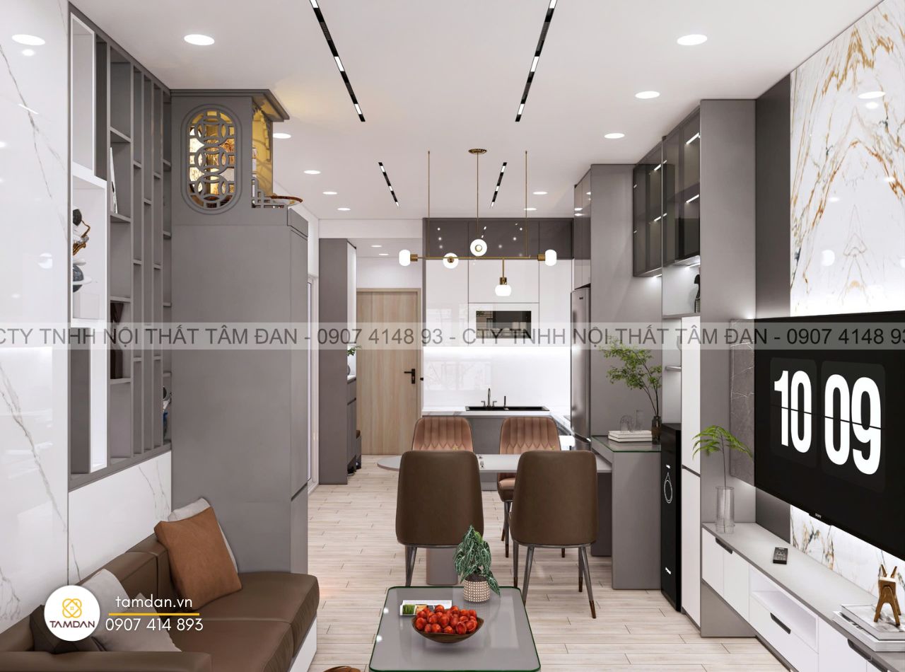 Thiết kế nội thất tại Quận 8 - phòng khách