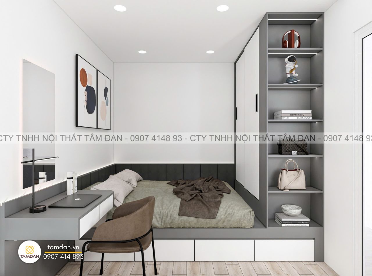 phòng ngủ 2 của căn hộ - Nội Thất Tâm Đan