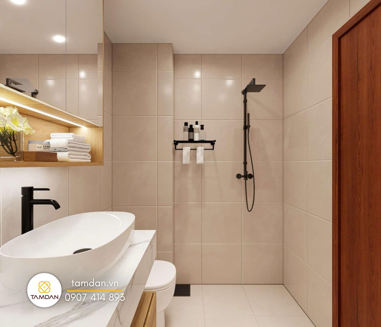 Thiết kế nội thất căn hộ đẹp - WC nhà chị Lan