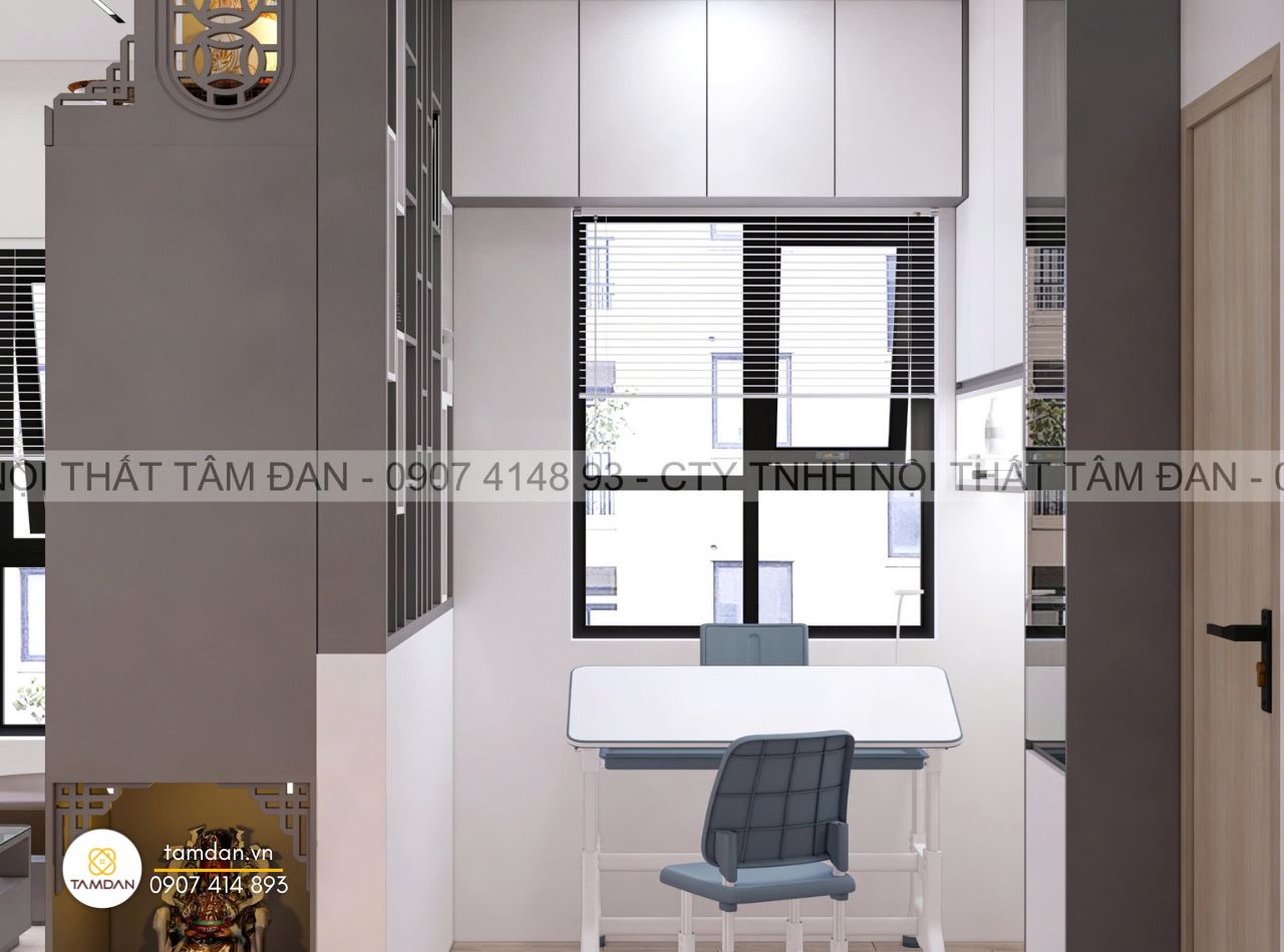 Thiết kế nội thất tại Quận 8 - bàn học và bàn thờ