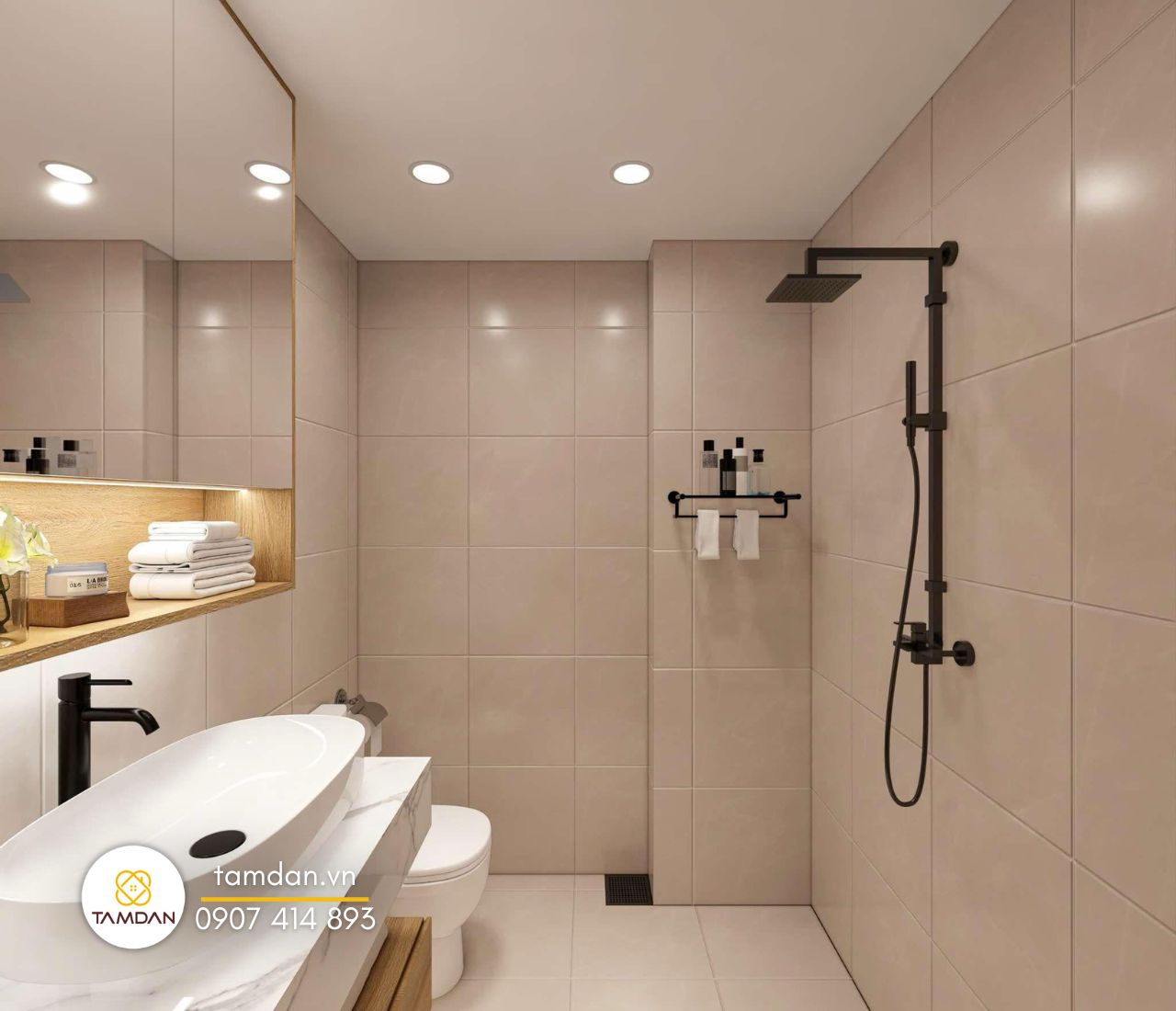 Thiết kế nội thất căn hộ đẹp - wc 2 tại căn hộ