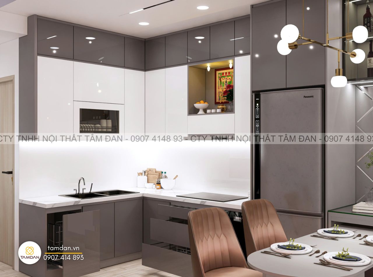 nhà bếp của căn hộ - Nội Thất Tâm Đan