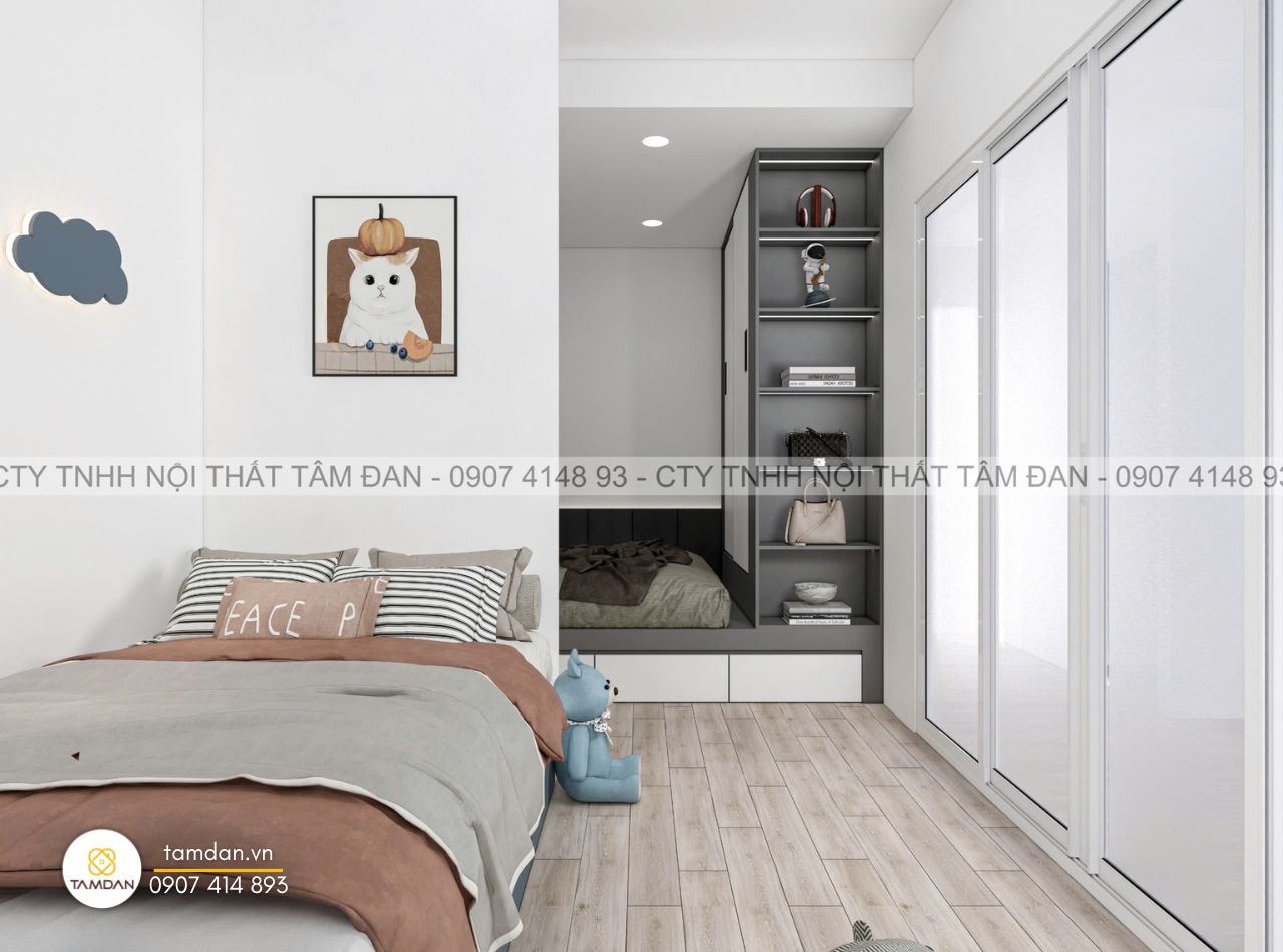 phòng ngủ 1 của căn hộ - Nội Thất Tâm Đan