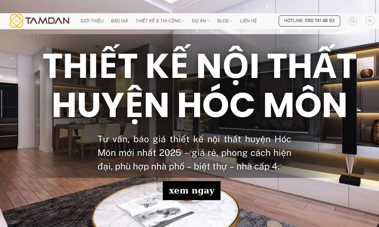 Thiết Kế Nội Thất Huyện Hóc Môn Giá Rẻ