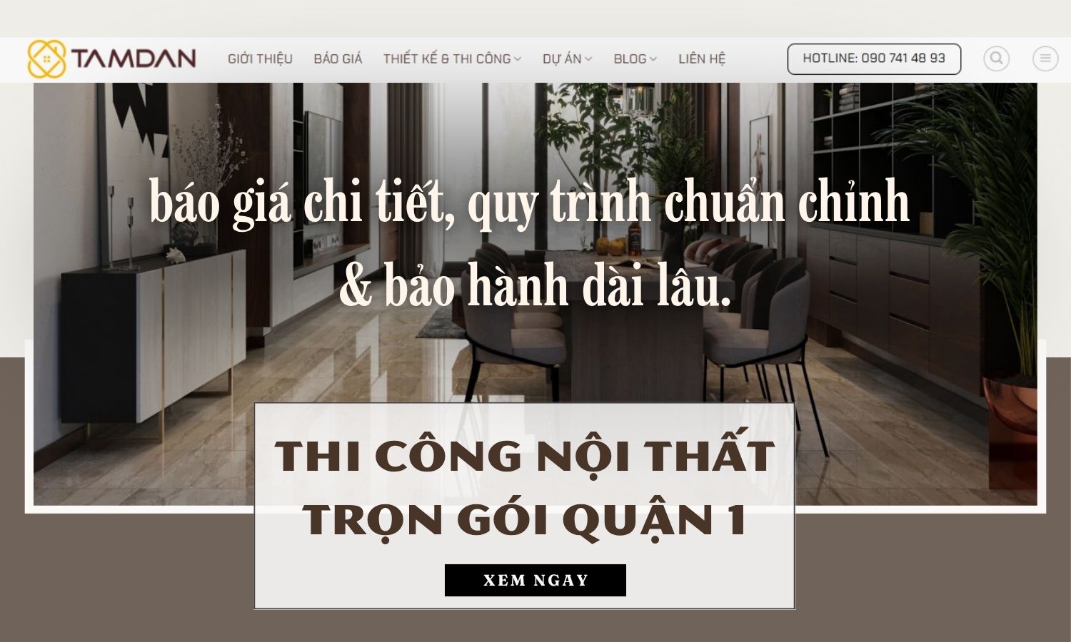 Thi Công Nội Thất trọn gói Quận 1 Trọn Gói