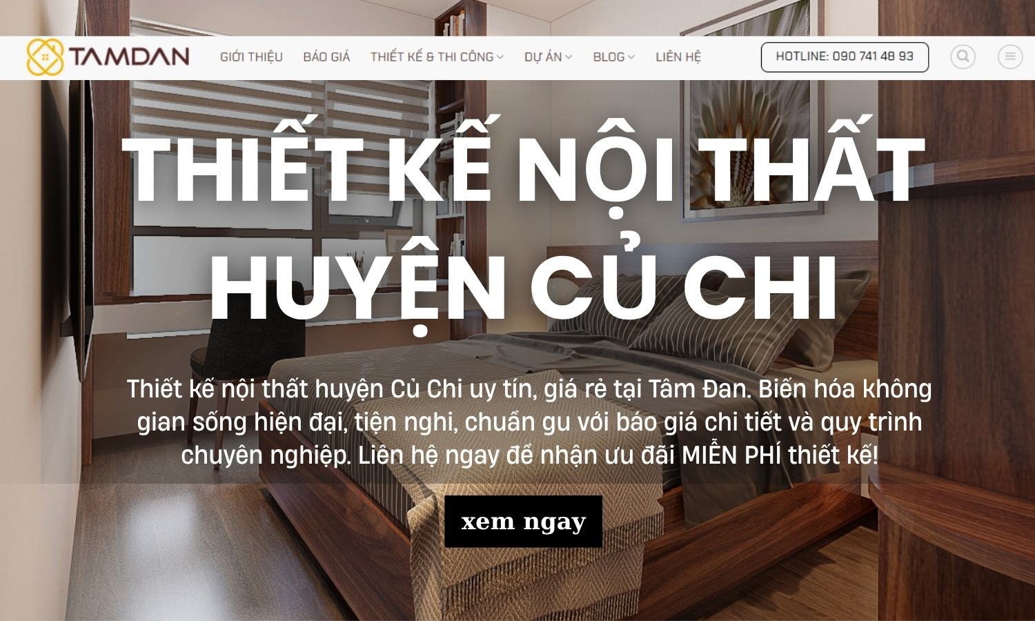 Thiết kế nội thất huyện Củ Chi uy tín, giá rẻ tại Tâm Đan