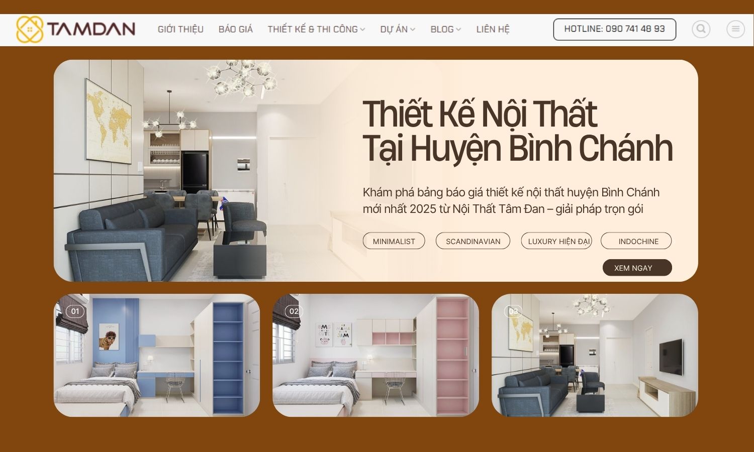 thiết kế nội thất phổ biến tại Bình Chánh | nội thất tâm đan