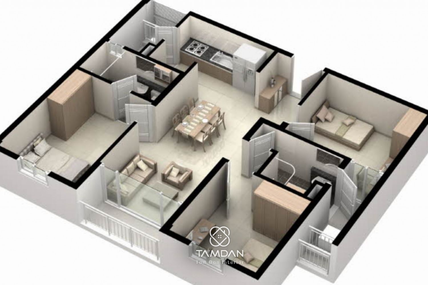 thiết kế nội thất tại Bình Chánh 8