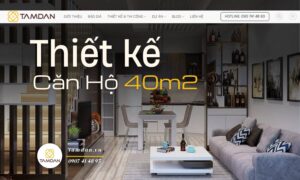 thiết kế căn hộ 40m2 tại nội thất tâm đan