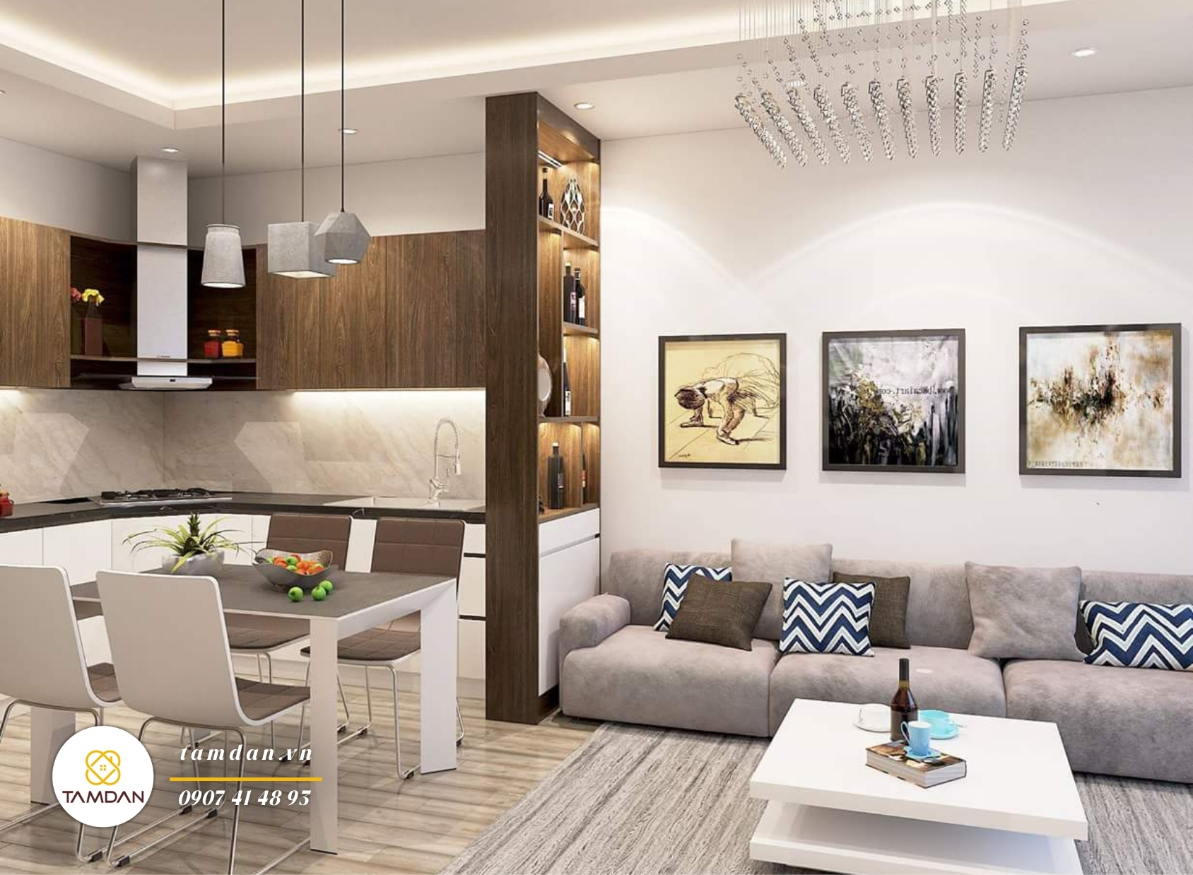 thiết kế nội thất căn hộ 40m2
